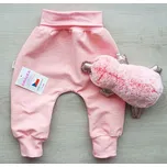 AMÁLKA Elastické kalhoty teplákovina, lososové Velikost: 68