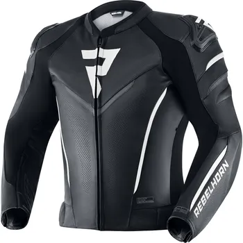 Moto bunda Kožená bunda REBELHORN Fighter Black / White - 3XL