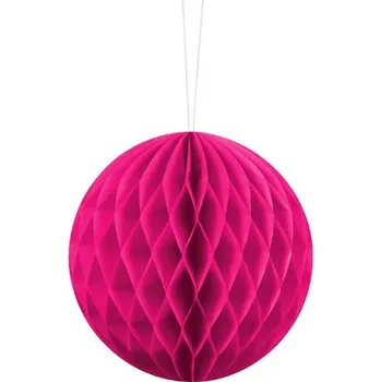 Svatební dekorace PartyDeco Honeycomb koule sytě růžová 10 cm - Svatební papírové koule k dekoraci