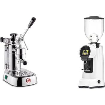 Kávovar La Pavoni Professional Lusso + Eureka Helios 65, white