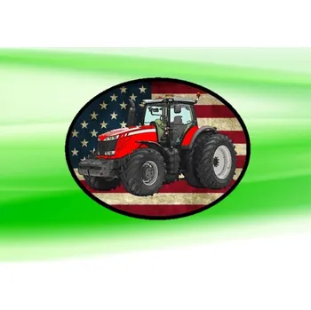 Nášivka nášivka Massey Ferguson 8670 Ovál (nášivky traktory nášivka s kombajnem)