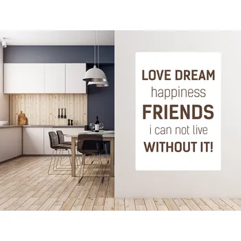 Samolepící dekorace Love dream samolepka na zeď výška 20 cm