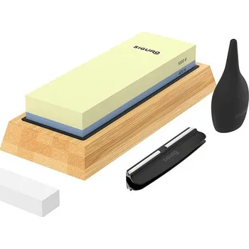Siguro Brusný kámen Bamboo Base, zrnitost 400/1000 s vodítkem a příslušenstvím
