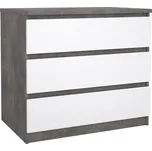 Komoda Naia 76235 beton/bílý lesk