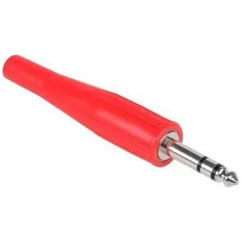 Audio kabel Konektor Jack 6,3mm stereo červený