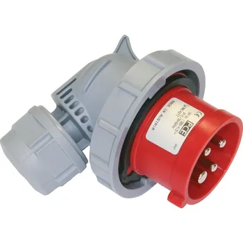 Elektrická zásuvka PCE Vidlice 16A/400V 5-pól. IP67 úhlová PC-80152-6tt