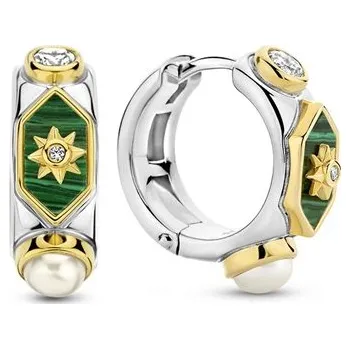 Náušnice Zlacené kruhové náušnice TI SENTO Hvězda 7946MA