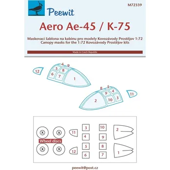 Plastikový model 1/72 Canopy mask Aero Ae-45/K-75 (KP)
