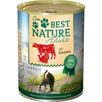 Krmivo pro kočku 12x400g Best Nature Cat Adult hovězí, krůtí a mrkev vlhké krmivo pro kočky