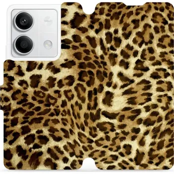 Pouzdro na mobilní telefon Flipové pouzdro Mobiwear - Xiaomi Redmi Note 13 5G - VA33P Leopardí vzor (Knížkové flip pouzdro, obal, kryt na mobil Xiaomi Redmi Note 13 5G - VA33P Leopardí vzor, materiál Umělá kůže + TPU - ochrana 360°, stojánek, silikonová vanička, magnetické zavírání