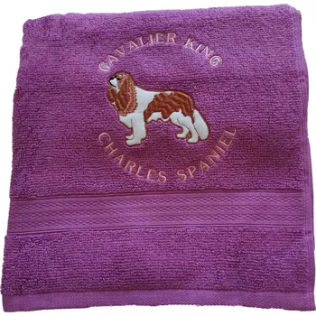 Ručník s výšivkou Cavalier King Barva: Fialová