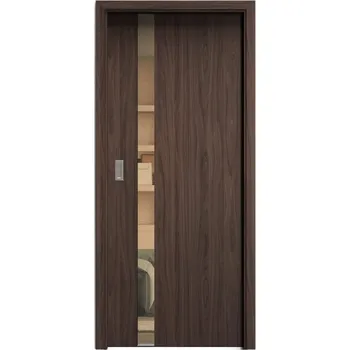 Interiérové dveře SAPELI HARMONIE KOMFORT M83 - CPL LAMINÁT - POSUVNÉ DVEŘE VČ. ZÁRUBNĚ - ořech Průchozí šířka (cm): 90, Průchozí výška (cm): 197, Typ skla: Planibel bronz