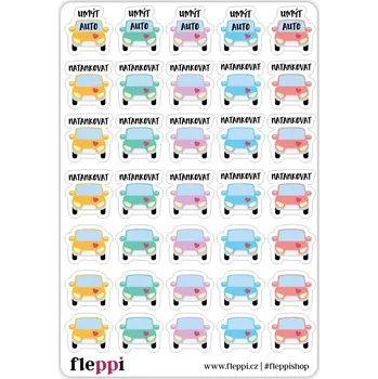Diář Fleppi Samolepky - péče o auto