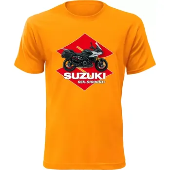 Pánské tričko s motorkou Suzuki GSX-S1000GX+ oranžové