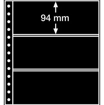 Obal pro sběratelský předmět Leuchtturm R-listy - 3 kapsy Varianta: černá, Velikost balení: 5 ks