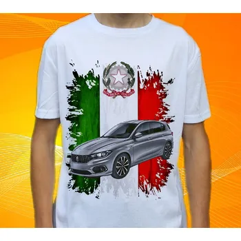 Pánské tričko tričko Fiat Tipo 2017 152 (tričko s osobním autem )