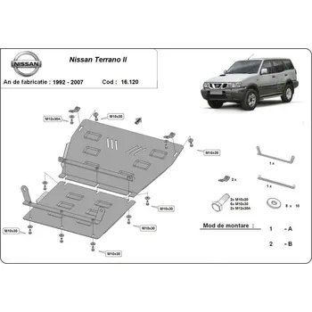 Kryt motoru Kryt pod motor NISSAN TERRANO II Van (R20) - Plech - 8595698044358