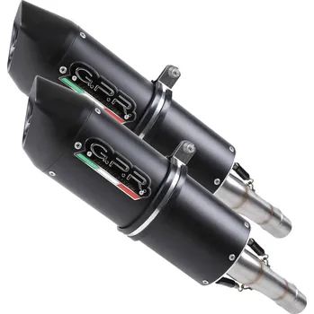 Výfuk pro motocykl Dual slip-on exhaust GPR FURORE H.65.FUNE Matte Black including removable db killers and link pipes
