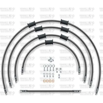 STANDARD Hadice přední brzdy sada Venhill POWERHOSEPLUS KAW-10006FS-CB (5hadic v sadě) karbonové hadice, nerezové koncovky