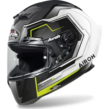 Auto-moto Přilba GP550 S Rush, AIROH (lesklá bílá/žlutá) 2022 - L
