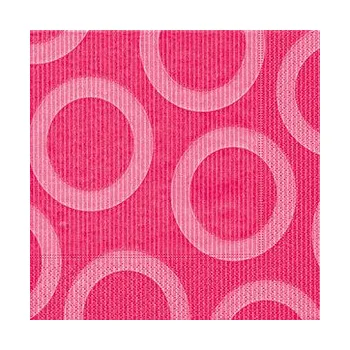 Papírový ubrousek PartyDeco Papírový ubrousek Circle sytě růžový 20 ks - třívrstvé ubrousky 33 cm x 33 cm na slavnostní svatební tabuli