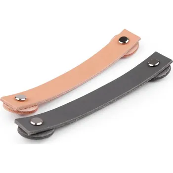 Kabelka Kožené ucho na košík a víka se šroubovacím nýtem - 2 x 15 cm