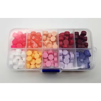 Sběratelství Sady granulovaných pečetních vosků v krabičce Pink and purple