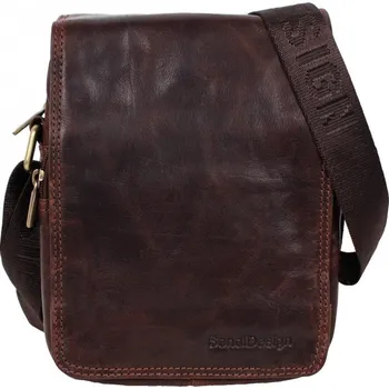 Sendi Design Pánská kožená taška přes rameno PAULO hnědá II