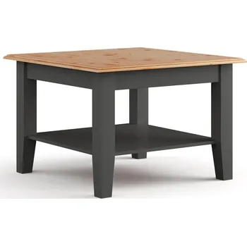 Konferenční stolek KATMANDU Malý konferenční stolek Belluno Elegante, grafit - přírodní borovice, masiv, rozměr 48x70x70cm