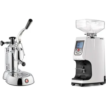 Kávovar La Pavoni Stradivari Lusso + Eureka Atom 60, white