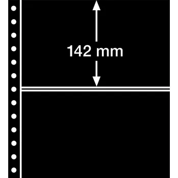 Obal pro sběratelský předmět Leuchtturm R-listy - 2 kapsy Varianta: černá, Velikost balení: 5 ks