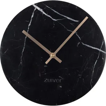 Hodiny Černé mramorové nástěnné hodiny ZUIVER MARBLE TIME 25 cm