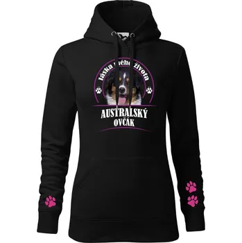 Dámská mikina STRIKER Dámská mikina Australský ovčák Barva: Černá, Velikost: S