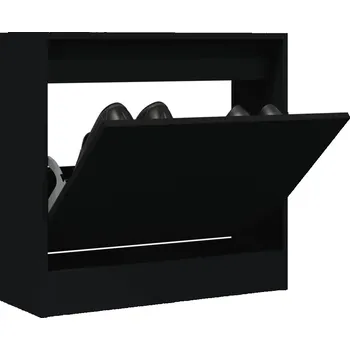 Botník vidaXL Botník černý 60 x 21 x 57 cm kompozitní dřevo