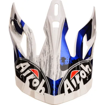 Helma na motorku náhradní kšilt pro přilby AVIATOR 2.3 Six Days 2019, AIROH (bílá/modrá)