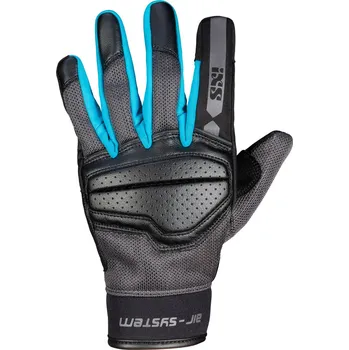 Moto rukavice Klasické dámské rukavice iXS EVO-AIR X40465 černo-tyrkysová DS