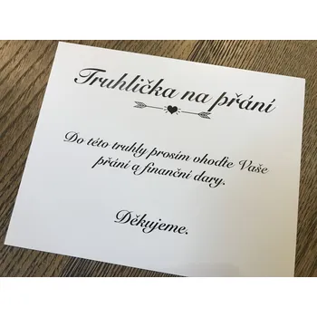 Svatební dekorace Svatba-eshop Cedulka návod ke svatební truhličce s šípy a srdíčkem - návody ke svatebním koutkům