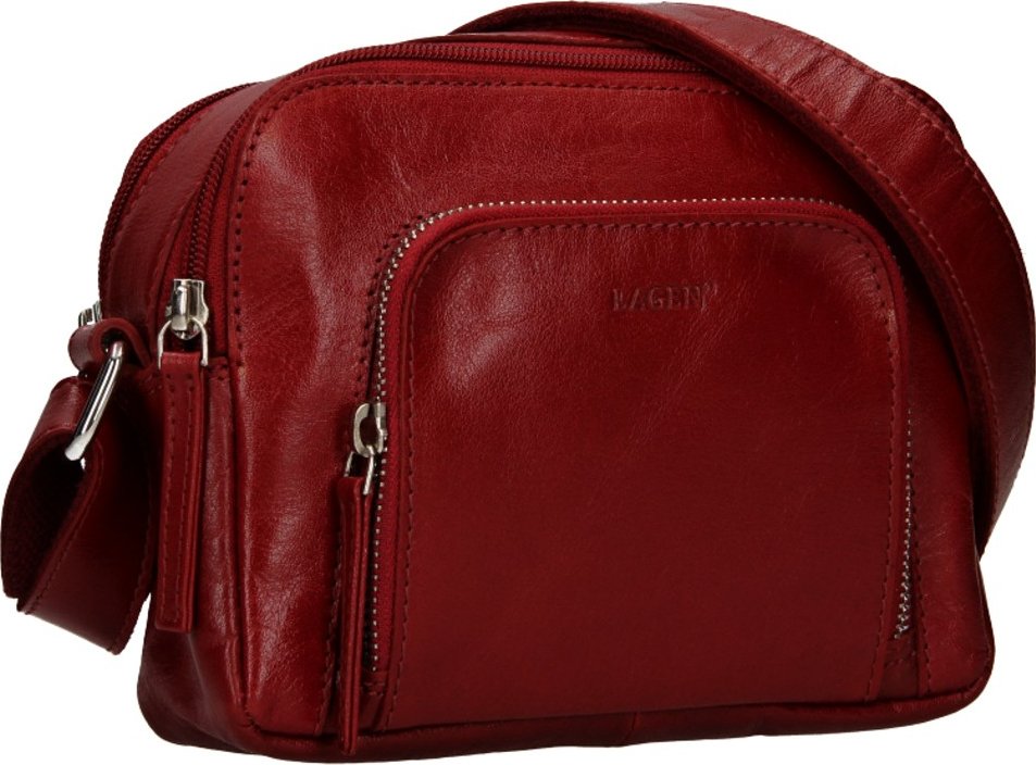 LAGEN | Dámská kožená kabelka LAGEN 1226 červená | allBAGS.cz