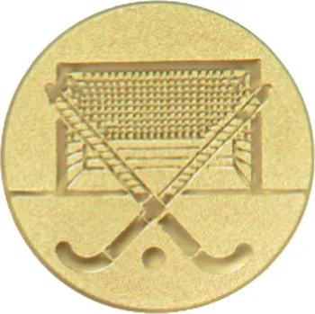 Emblém hokej pozemní, pr. 25 mm, zlato