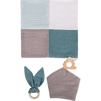 Mušelínový set Usínáček + kousátko + bryndák