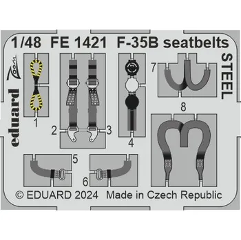 Plastikový model 1/48 F-35B seatbelts STEEL (TAM)