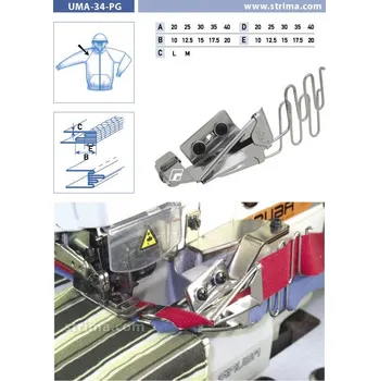 Příslušenství k šicímu stroji Texi Zakladač výpustků pro šicí stroje UMA-34-PG 30/15x35/17,5 M