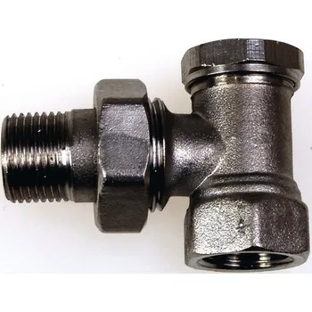 Instalatérský materiál Šroubení k radiátoru rohové 1/2" s uzávěrem, niklované