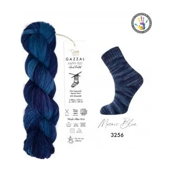 Příze Gazzal Příze Happy feet 3256 půlnoční modř