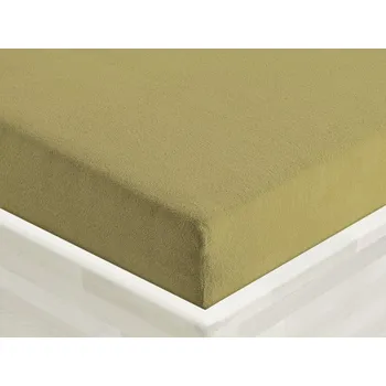 Prostěradlo Froté napínací prostěradlo FR-020 Olivové 200 x 220 - výška 20 cm