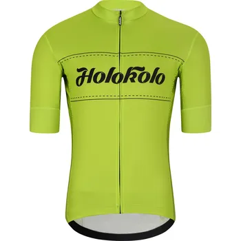 cyklistický dres HOLOKOLO Cyklistický dres s krátkým rukávem - GEAR UP - žlutá S