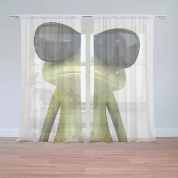 Záclona Záclony Žába v brýlích: 2 ks - 150x250 cm - Sablio