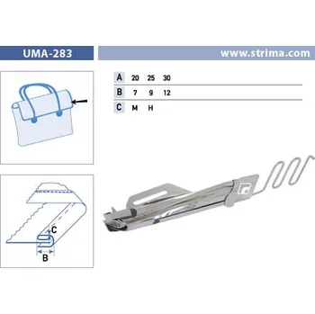 Příslušenství k šicímu stroji Texi Lemovač jednostranný pro šicí stroje UMA-283 30/12 H