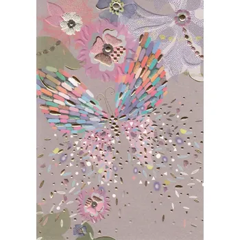 Turnowsky Přání 00763 - 13x18cm, zlatotisk - Motýl