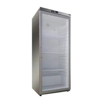 Lednice Skříň chladicí 350 l, prosklené dveře, nerez | REDFOX - DRR 400 GS